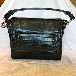 Zara faux black crocodile handbag